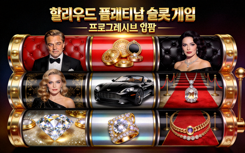 할리우드 플래티넘 슬롯 게임 - 영화 스타와 명품 라이프스타일을 테마로 한 프로그레시브 잭팟 슬롯